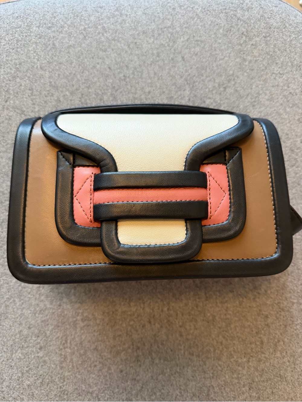 Pierre Hardy Brown, Cream & Pink Colorblock Crossbody